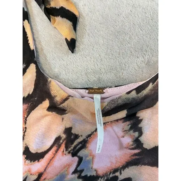 Free People Avenue Ruched Bow Strap Tank Top Small - Picture 2 of 10